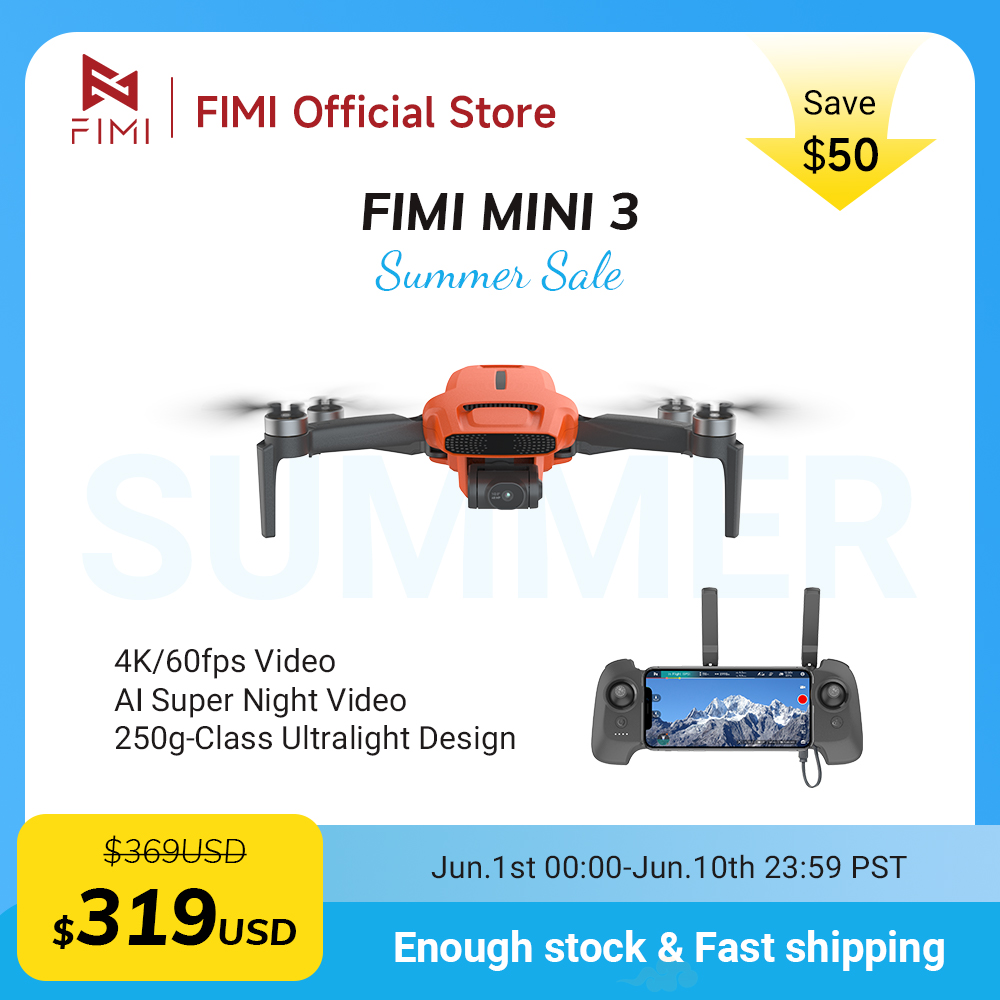 Drone Gimbal Brushless - FIMI MINI 3 Camere drone 4K