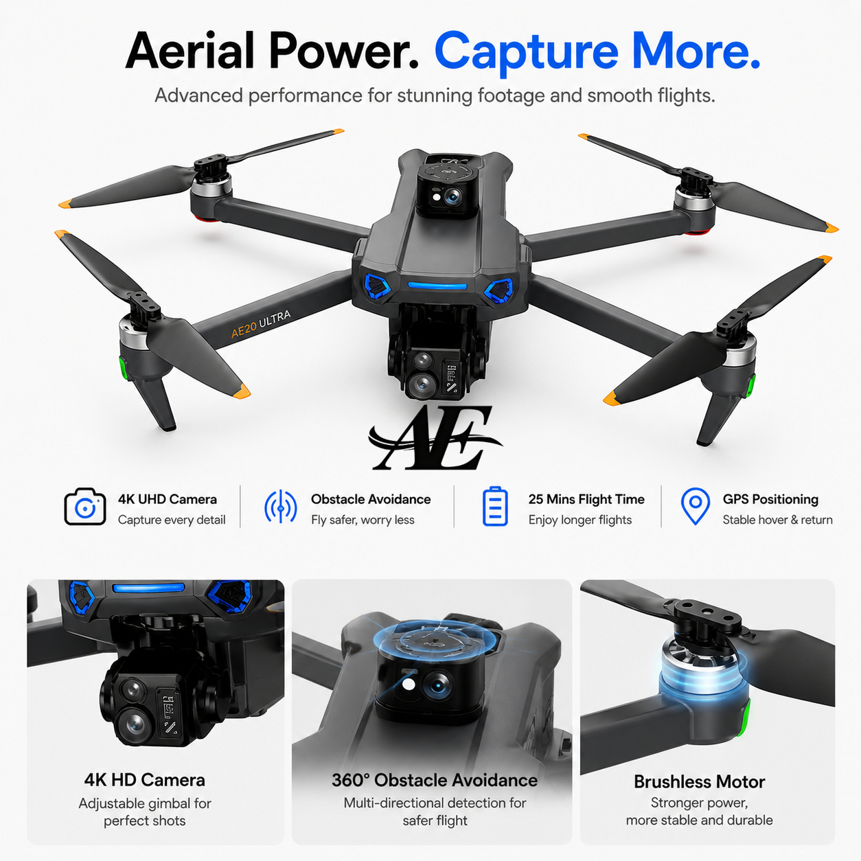 64G GPS RC Drone 8K Profession - огляд і ціна Drone Gimbal Mount