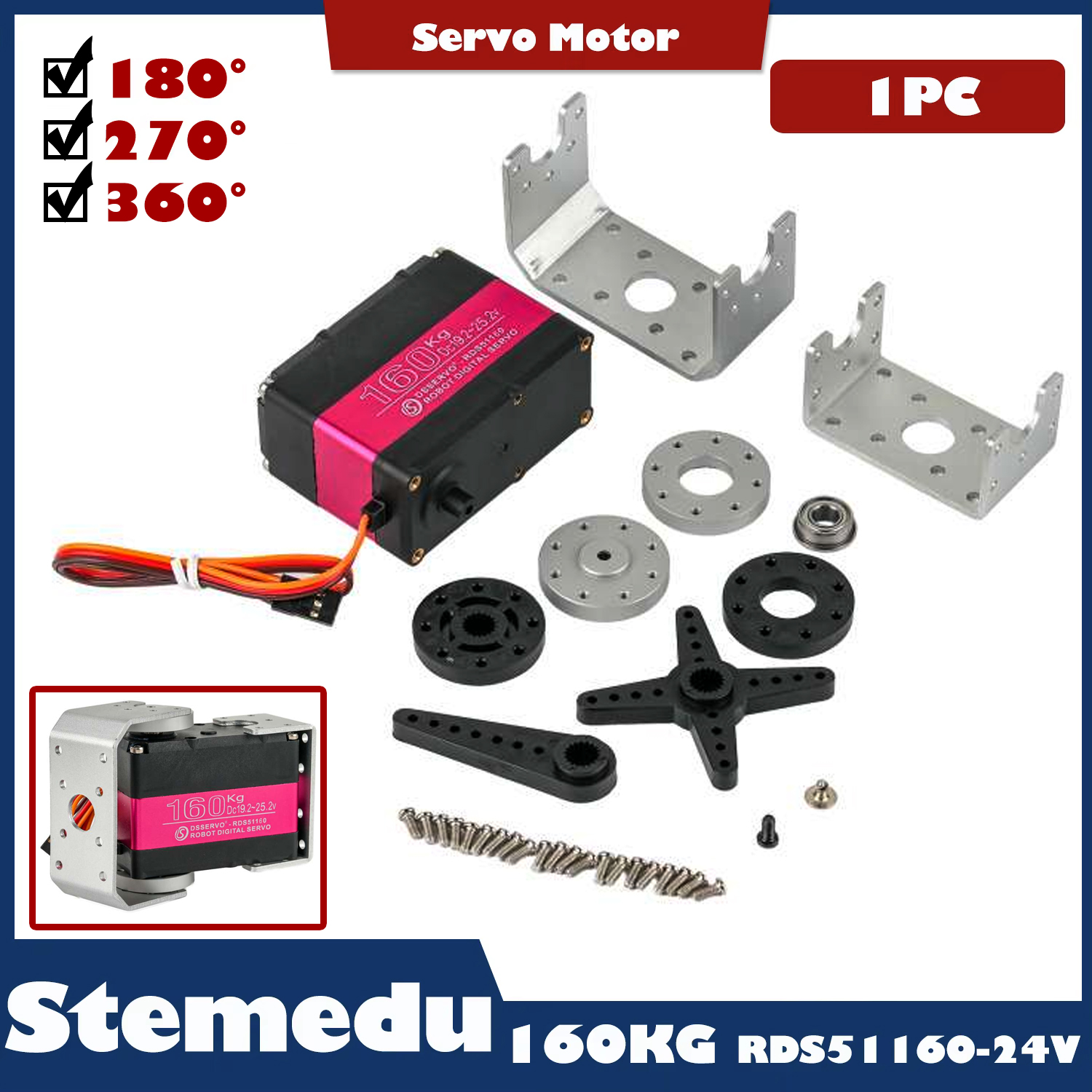 Large Servo 160Kg 24V RC Digit - огляд і ціна Drone Gimbal Controller